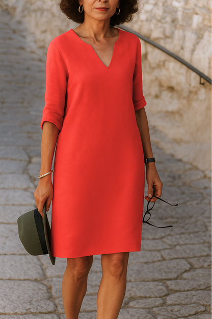 MW | Elegantes Kleid mit V-Ausschnitt