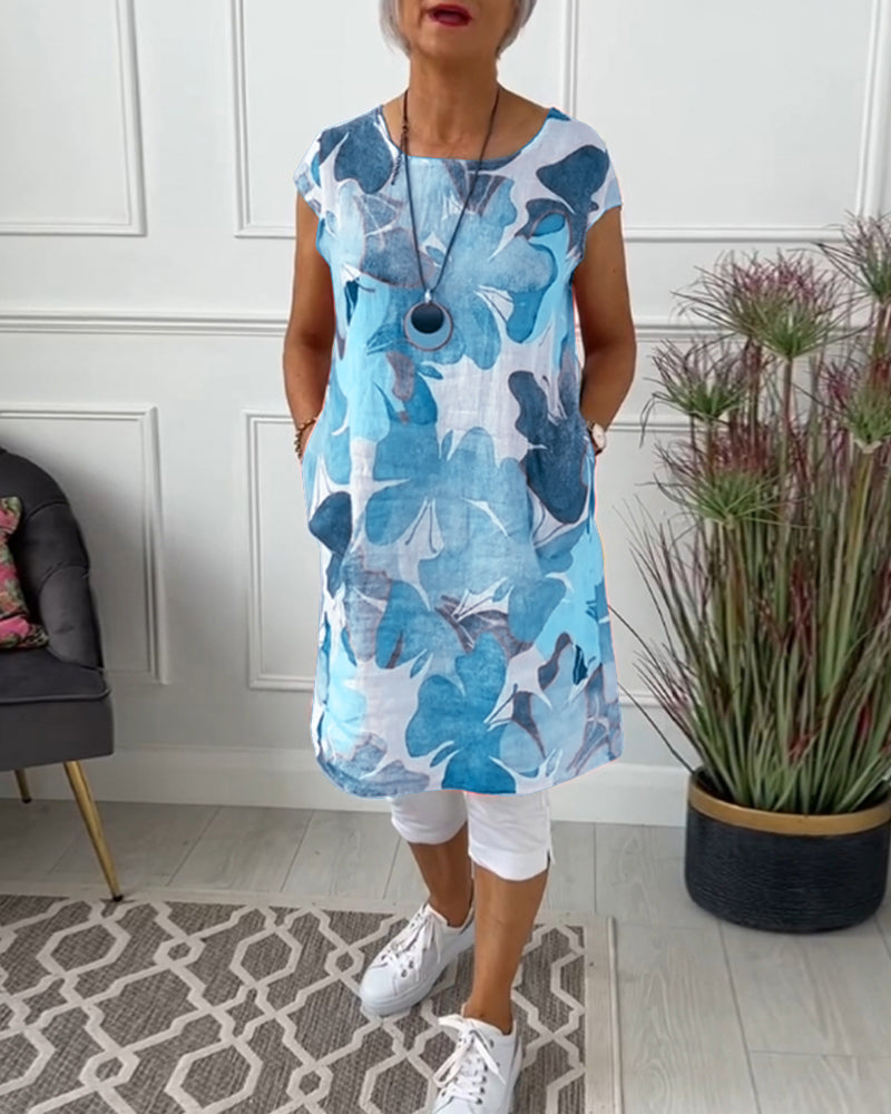 Agot - Lässiges geblümtes Kleid
