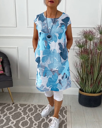 Agot - Lässiges geblümtes Kleid