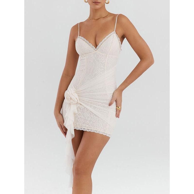 MW | Sommerliche Eleganz Weißes Minikleid aus Spitze
