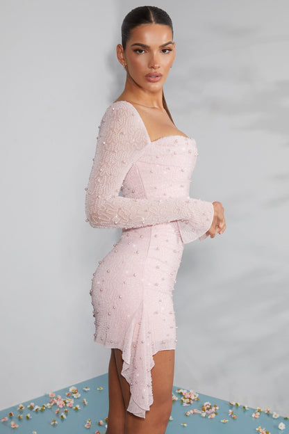 MW | Elegantes attraktives Kleid mit langen Ärmeln