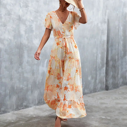 EM | Bedrucktes langes Sommerkleid