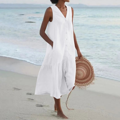 MW | elegantes Sommer-Midikleid für Frauen