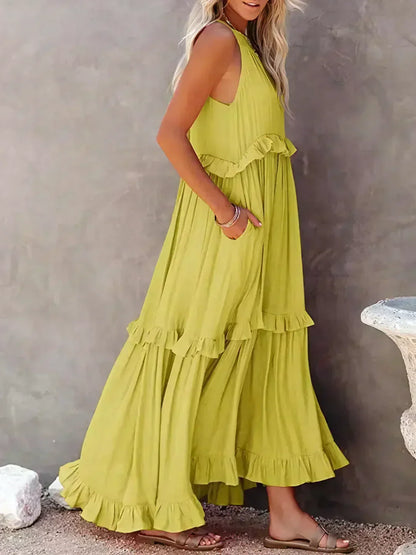 MW | Effortless Ruffle Maxikleid