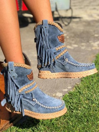 EM | Boho-Fransen-Westernstiefel