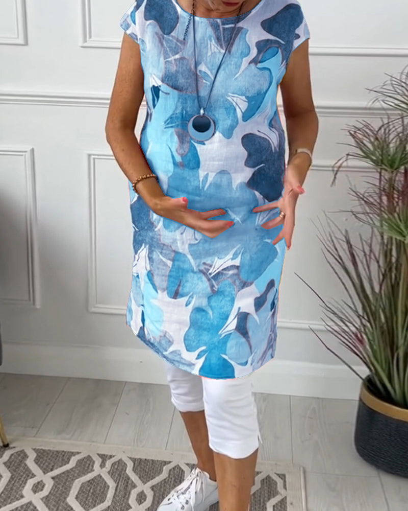 Agot - Lässiges geblümtes Kleid