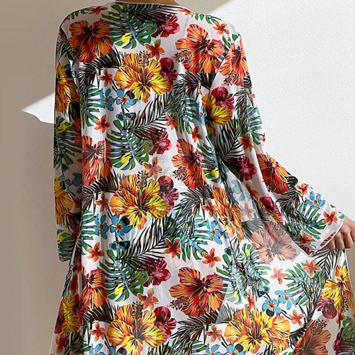 EM | 3-teiliger geblümter Bikini mit Cover-up