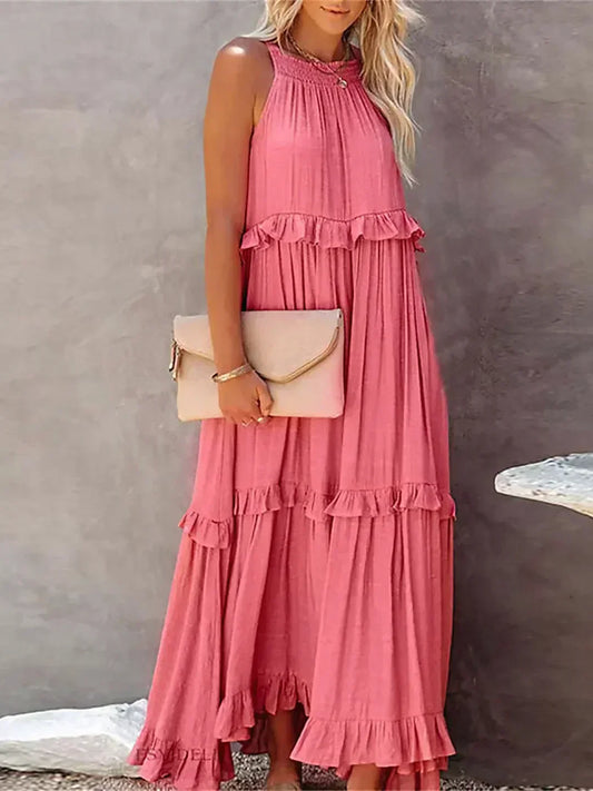 MW | Effortless Ruffle Maxikleid