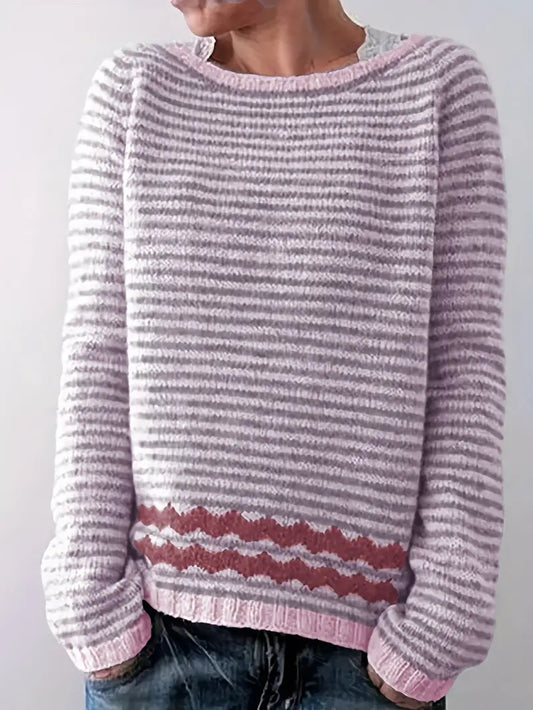 EM | Gemütlicher gestreifter Strickpullover