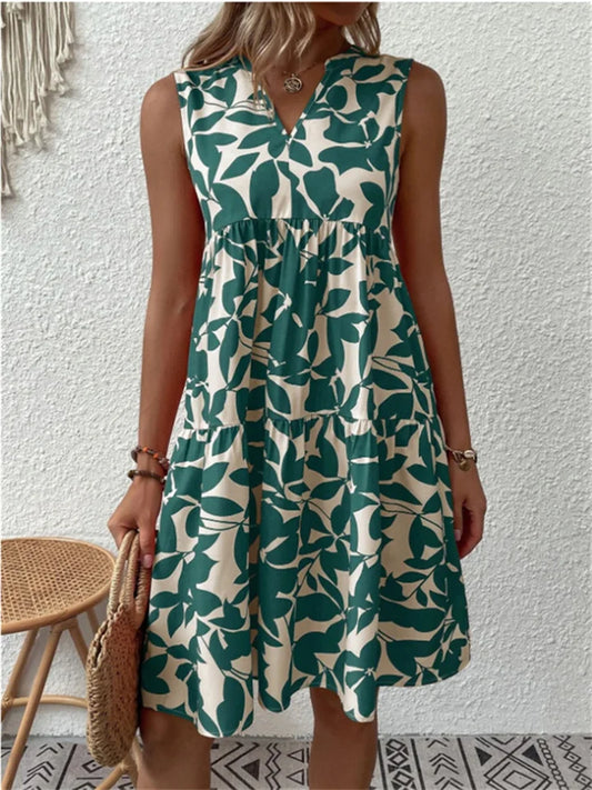 MW | geblümtes Midikleid für Frauen