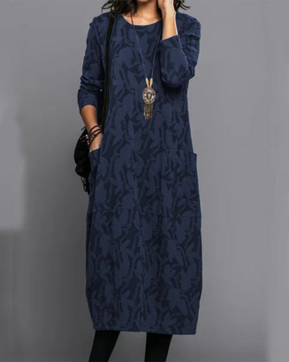 Donna - langärmeliges Kleid mit Blumenmuster
