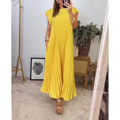 MW | Elegantes plissiertes Maxikleid