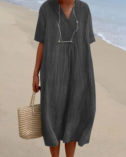 EM | Midikleid mit V-Ausschnitt