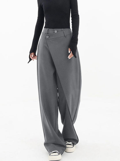 EM | Trendige asymmetrische Hose mit weitem Bein