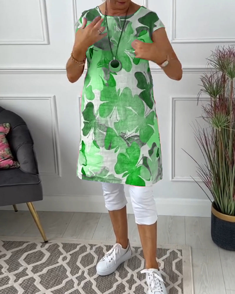 Agot - Lässiges geblümtes Kleid