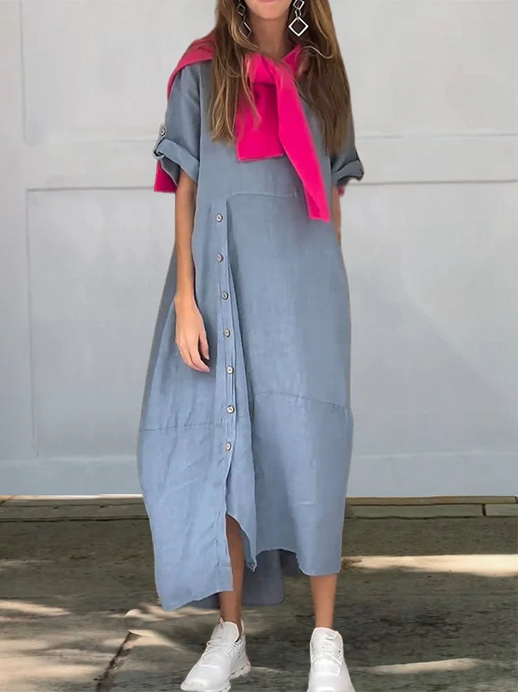 MW | Zeitloses, locker sitzendes Maxikleid