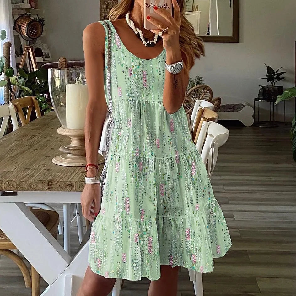EM | Ärmelloses Kleid mit Blumenmuster für Frauen