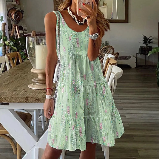 EM | Ärmelloses Kleid mit Blumenmuster für Frauen