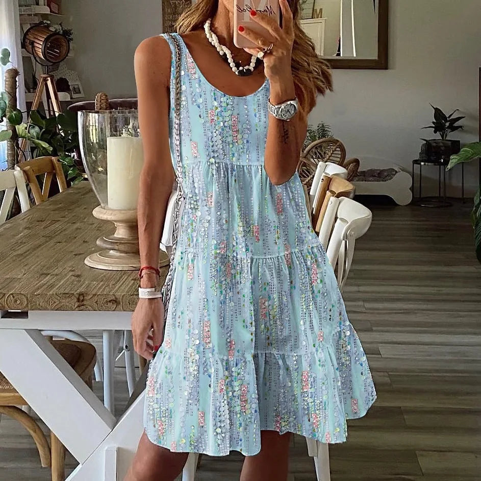 EM | Ärmelloses Kleid mit Blumenmuster für Frauen