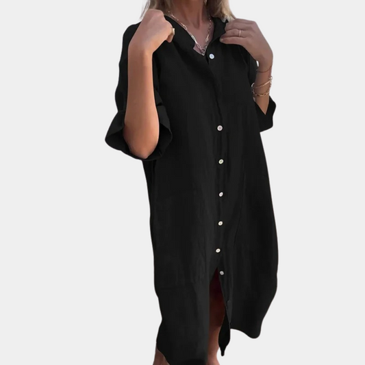 MW | Airy Damen Sommer Shirt Kleid mit Taschen