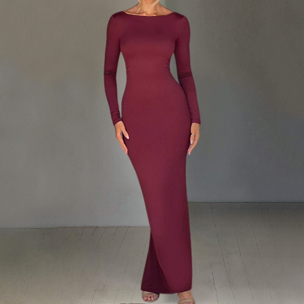 MW | Elegantes Maxi Sommerkleid mit offenem Rücken