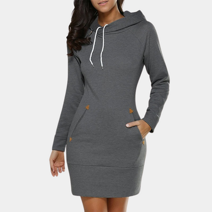 MW | modernes Damen Sweatshirt Kleid mit Taschen