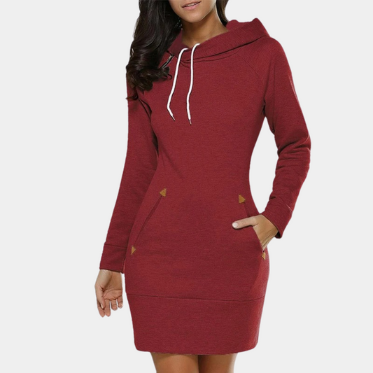 MW | modernes Damen Sweatshirt Kleid mit Taschen
