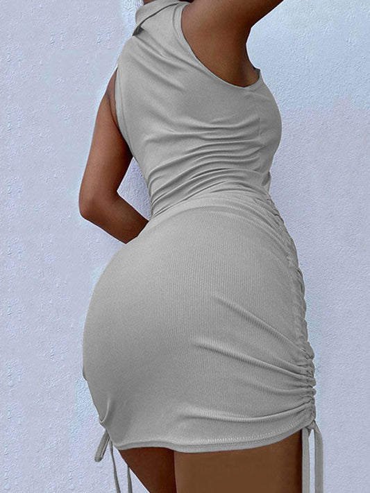 MW | Polo V-Ausschnitt Bodycon Minikleid