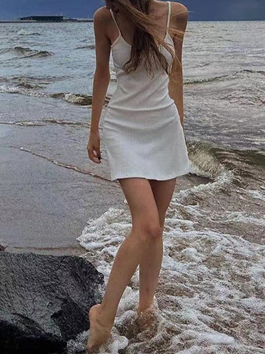 MW | Weißes Sommer-Strand-Minikleid