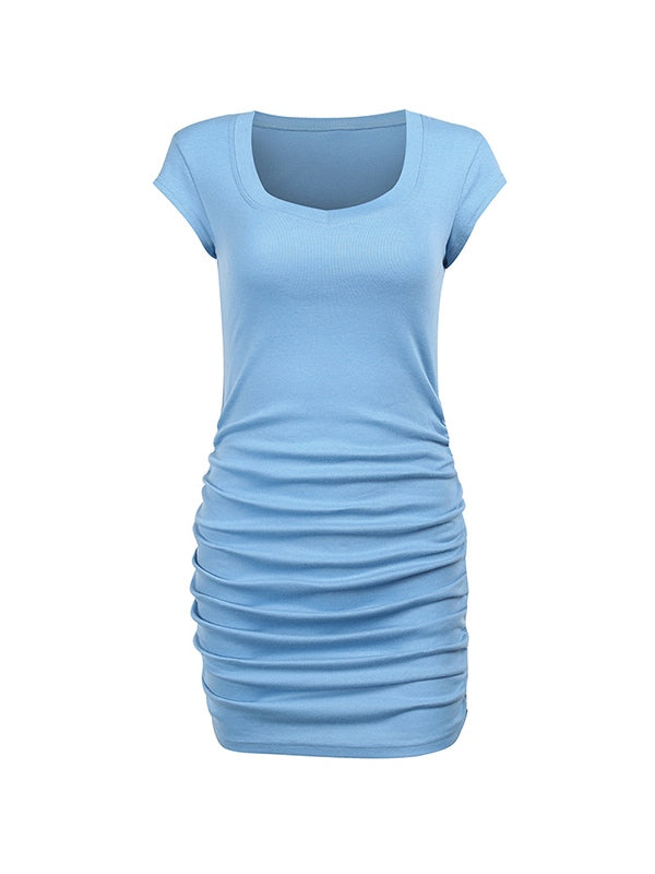 MW | Schlichtes Bodycon-Minikleid mit Rüschen