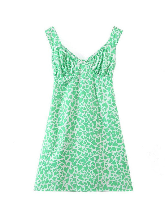 MW | Bedrucktes rückenfreies Tank-Minikleid