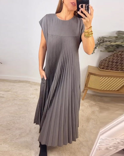 MW | Elegantes plissiertes Maxikleid