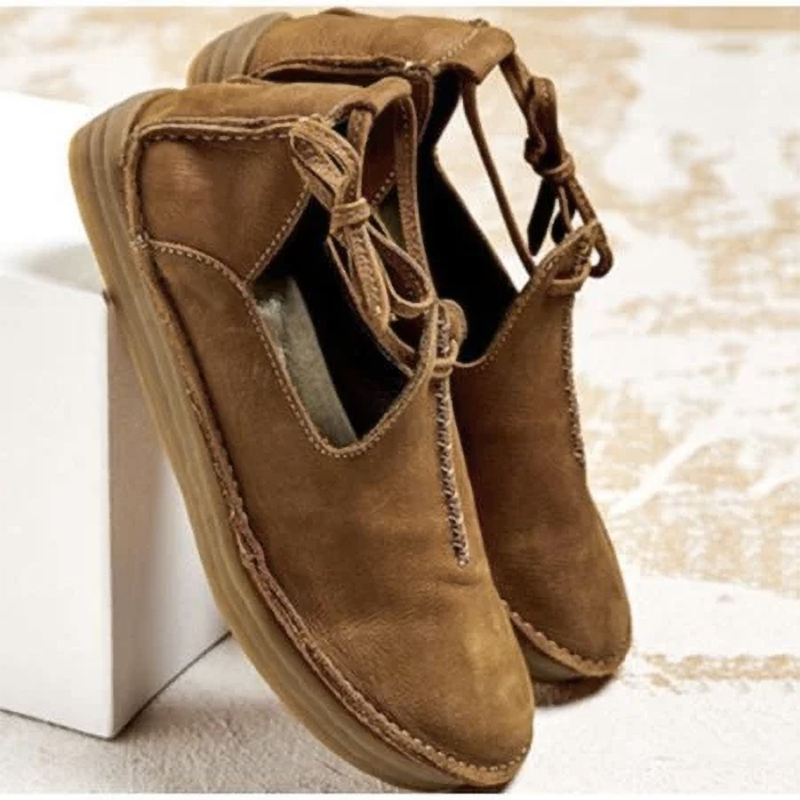 EM | Lässige Vintage-Loafer mit Schnürsenkeln