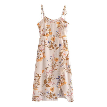 MW | Trägerkleid mit Blumendruck