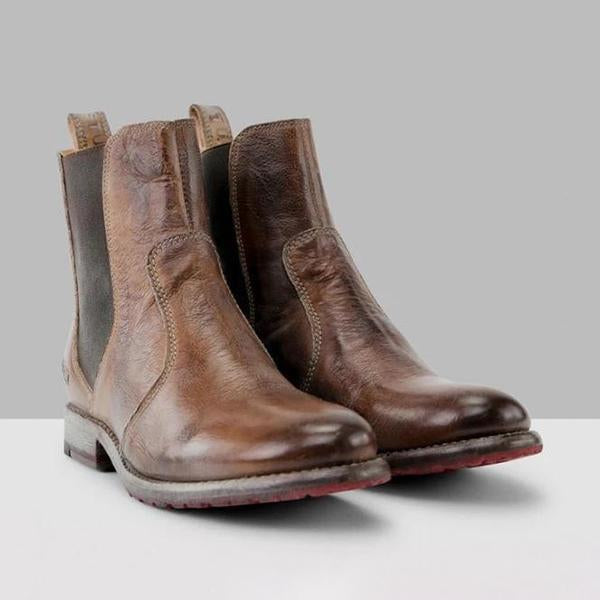 EM | Damenstiefeletten aus Leder im Vintage-Stil