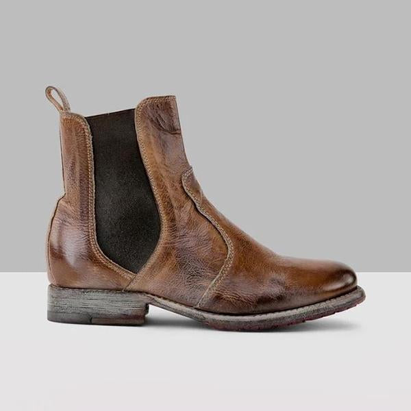 EM | Damenstiefeletten aus Leder im Vintage-Stil