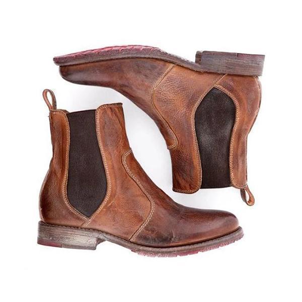 EM | Damenstiefeletten aus Leder im Vintage-Stil
