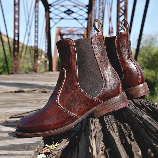 EM | Damenstiefeletten aus Leder im Vintage-Stil