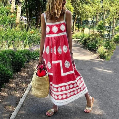 EM | Boho Ärmelloses Maxikleid