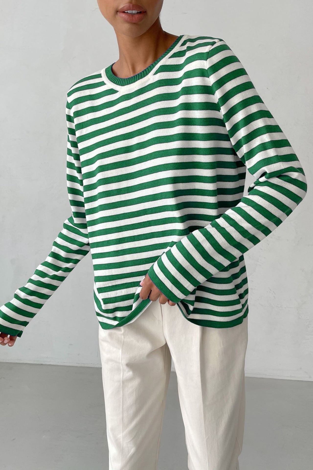 EM | Klassisches gestreiftes langärmeliges Shirt