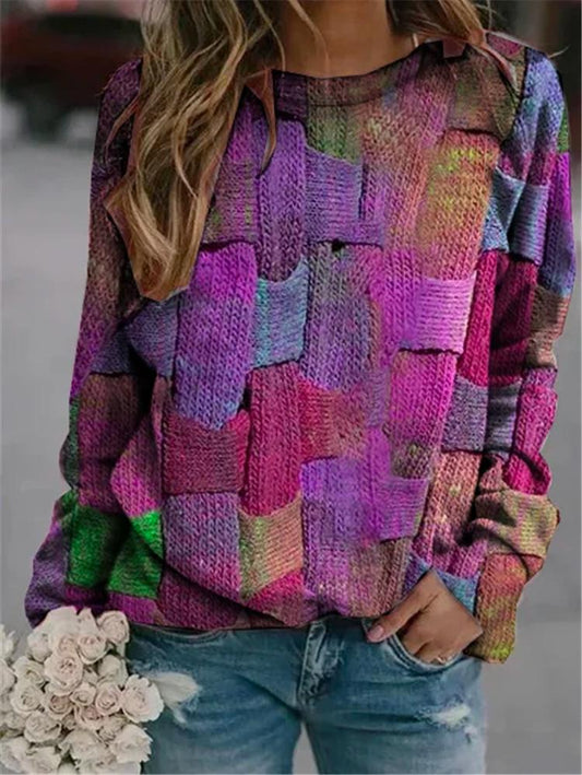 EM | Strukturierter Patchwork-Pullover