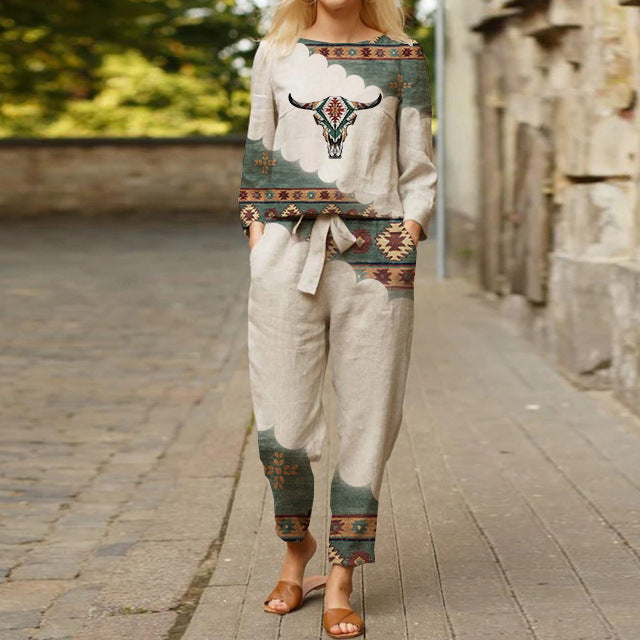 MW | Stilvolles Set mit Ethno-Print