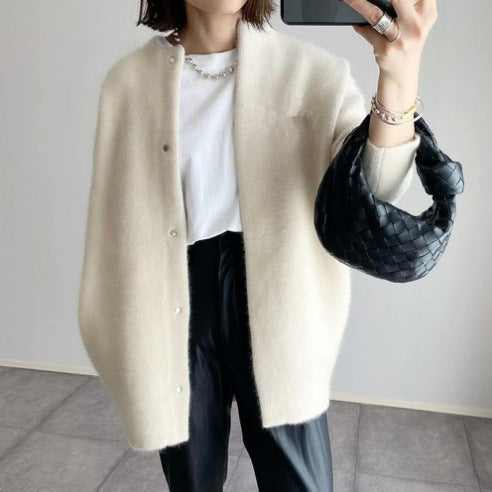 EM | Minimalistische Strickjacke aus Wollmischung
