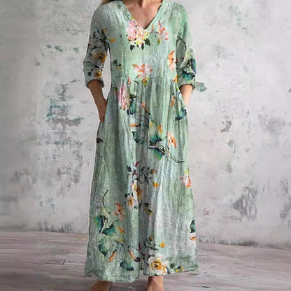 MW | Zeitloses geblümtes Maxikleid