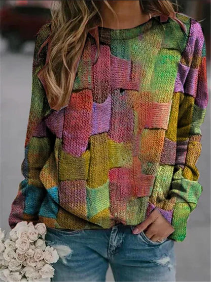 EM | Strukturierter Patchwork-Pullover