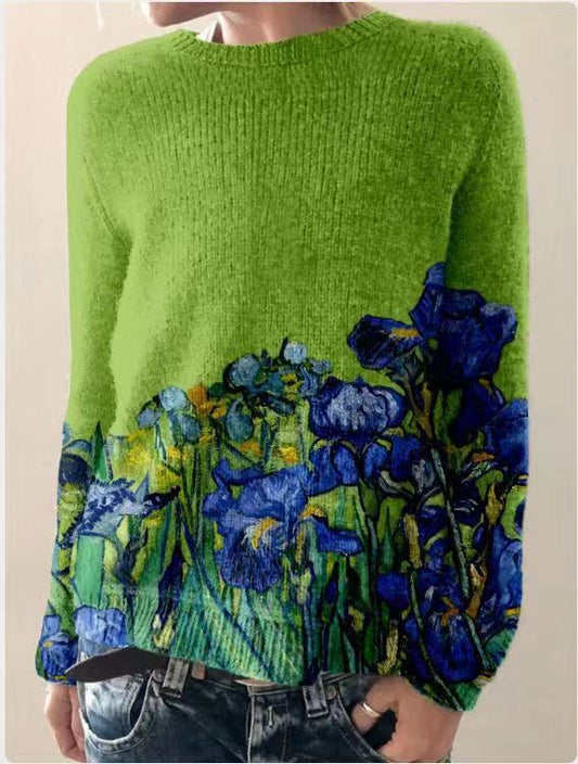 EM | Künstlerischer Landschaftsstrickpullover