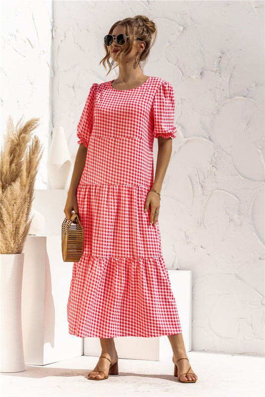 MW | Gingham Midikleid für jeden Tag