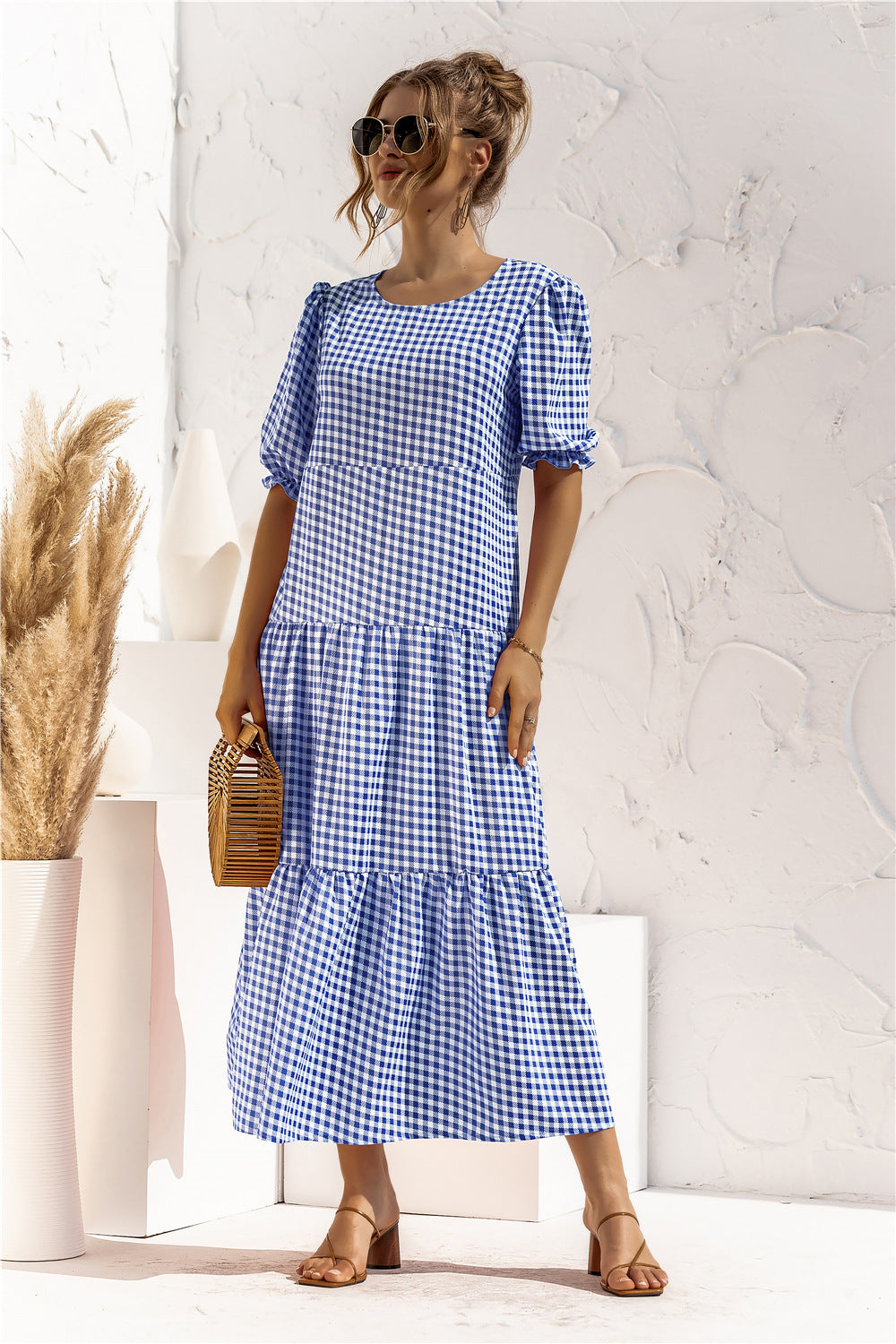 MW | Gingham Midikleid für jeden Tag