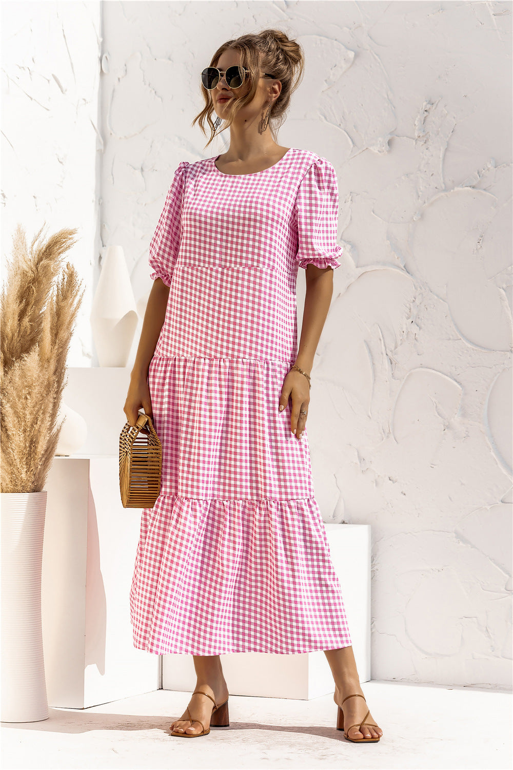 MW | Gingham Midikleid für jeden Tag