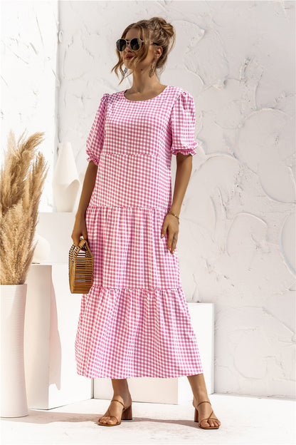 MW | Gingham Midikleid für jeden Tag